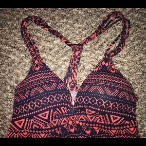 patterned braided tank